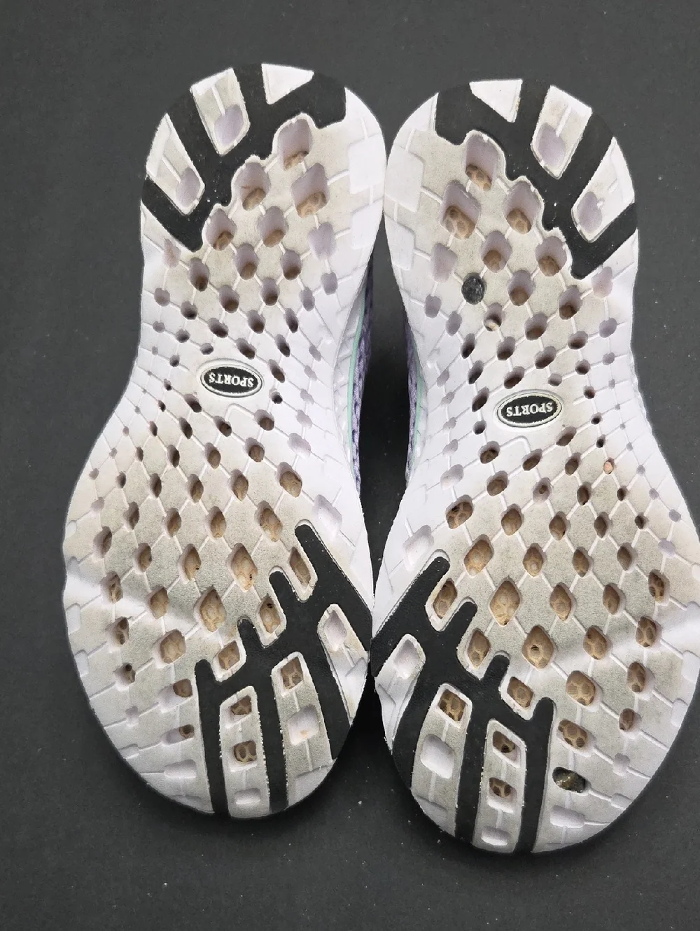 Kids Lightweight Lavender Mesh Slip-On Watershoes with Mint Accents
